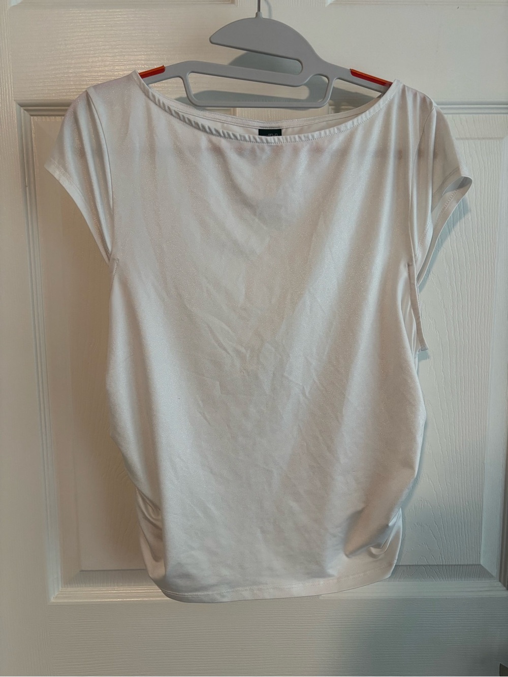 wild fable White Short Sleeve Boatneck Top